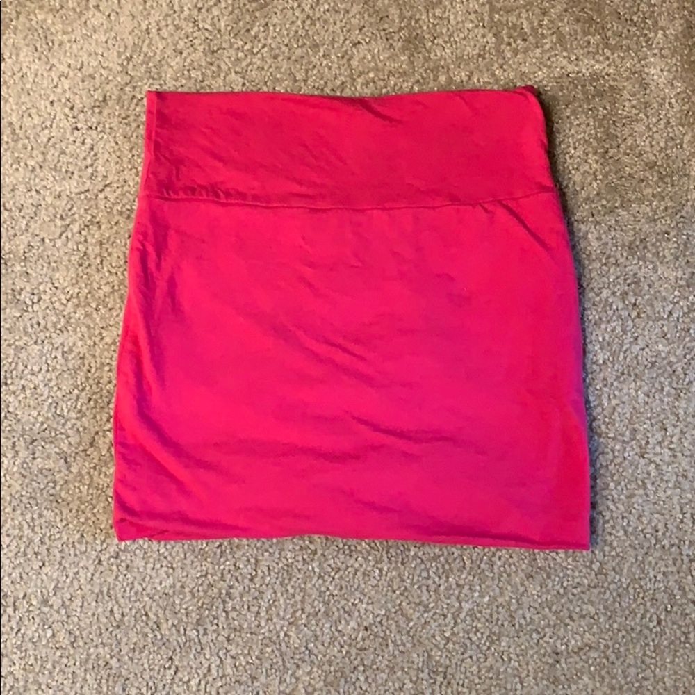 Pink mini skirt